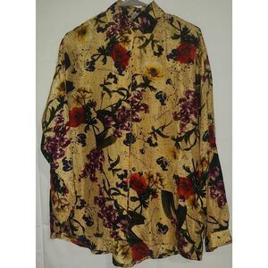 Vintage 90's Express Compagnie Internationale long sleeve 100% silk blouse butto